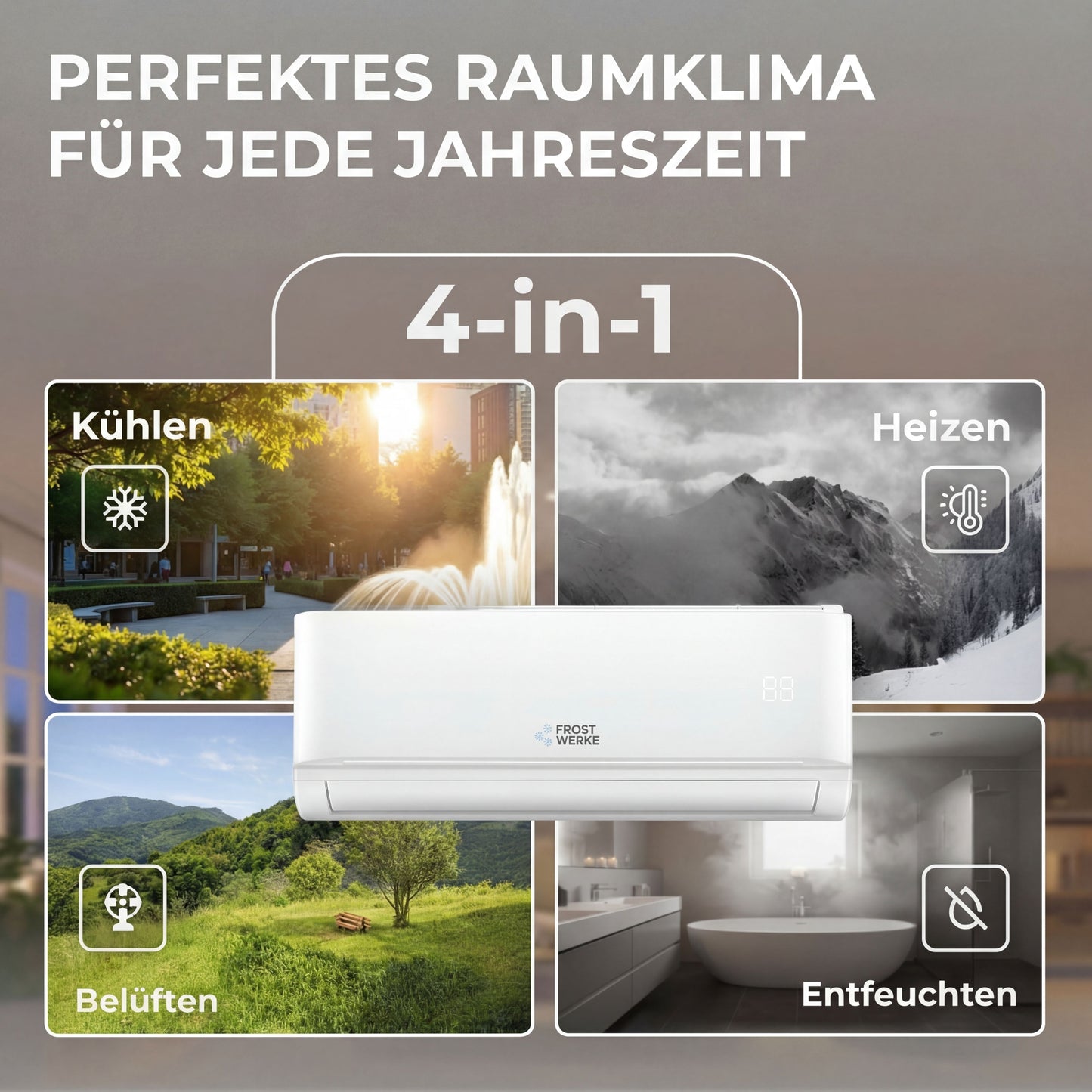 Frostwerke® R290 A+++ Split Klimaanlage 18.000 BTU (5,4kW)