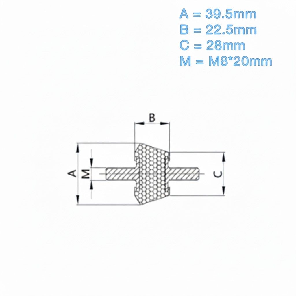 Fostwerke® Antivibrationsfüße M8 für Klimaanlagen & Wärmepumpen