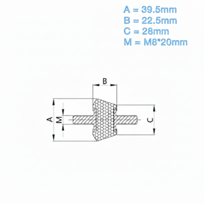 Fostwerke® Antivibrationsfüße M8 für Klimaanlagen & Wärmepumpen